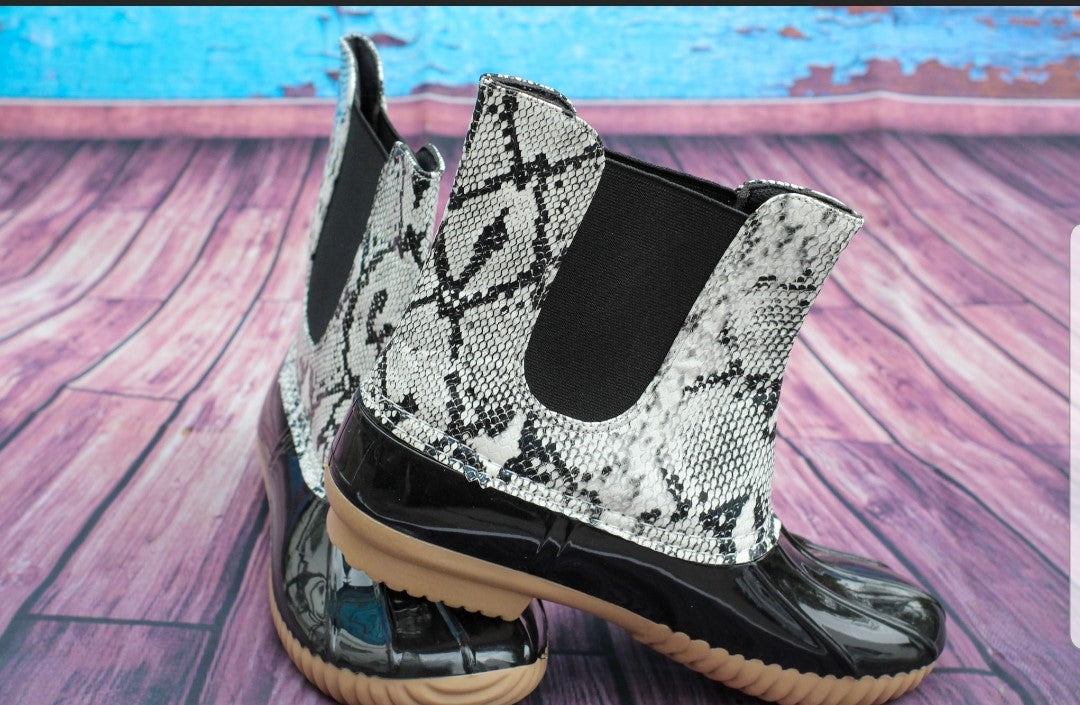 Water Proof Snake Skin Boots