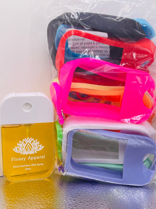 Orange Hand Sanitizer with 9 Cover Shields