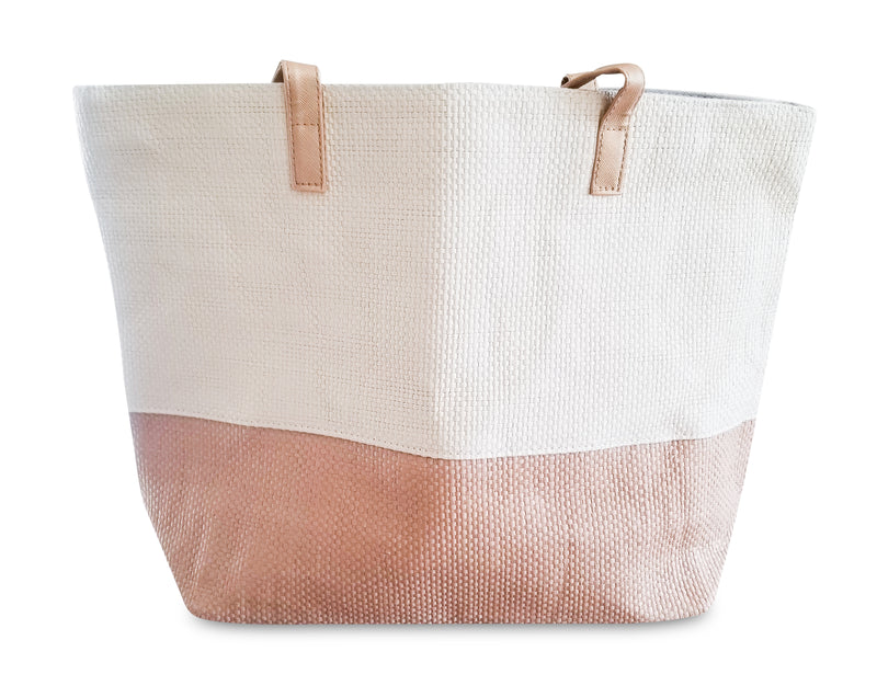 Pink Two Tone Summer Time Wicker Tote Bag – FlossyApparel LLC